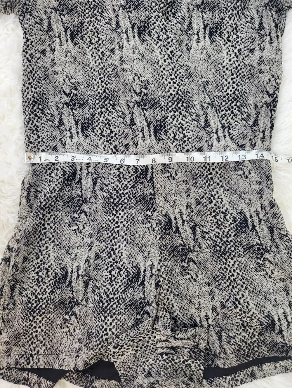 NWT W118 By Walter Baker Size S Grey Reptile Margot Romper